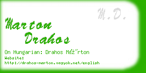 marton drahos business card